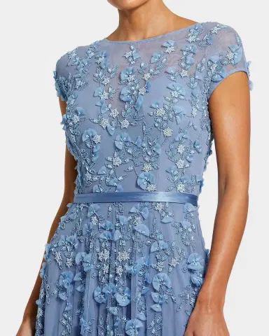 Mac Duggal Bead-Embroidered Mesh Gown | Thumbnail 2 Mac Duggal Bead-Embroidered Mesh Gown | Thumbnail 2