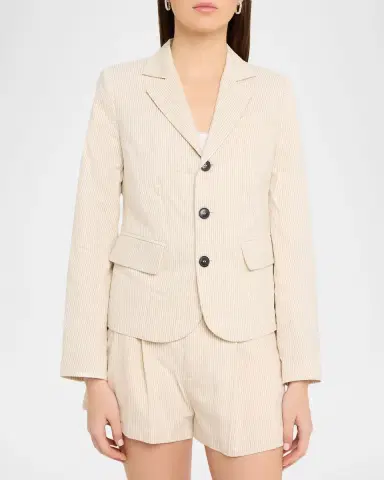 FRAME The Striped Smart Blazer | Thumbnail 4 FRAME The Striped Smart Blazer | Thumbnail 4