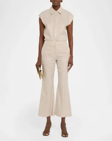 Vince Ticking Stripe Cap-Sleeve Blouse | Thumbnail 2 Vince Ticking Stripe Cap-Sleeve Blouse | Thumbnail 2