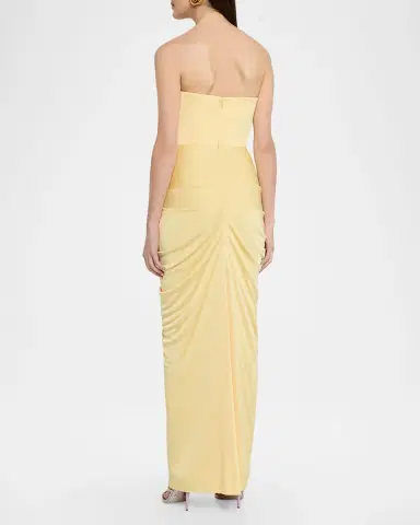 Et Ochs Selena Strapless Draped Glossy Jersey Gown | Thumbnail 3 Et Ochs Selena Strapless Draped Glossy Jersey Gown | Thumbnail 3