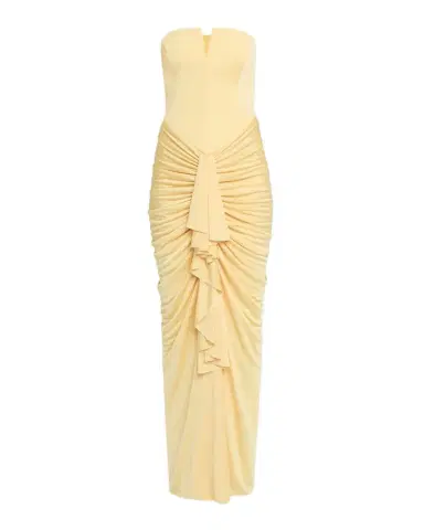 Et Ochs Selena Strapless Draped Glossy Jersey Gown | Thumbnail 1 Et Ochs Selena Strapless Draped Glossy Jersey Gown | Thumbnail 1