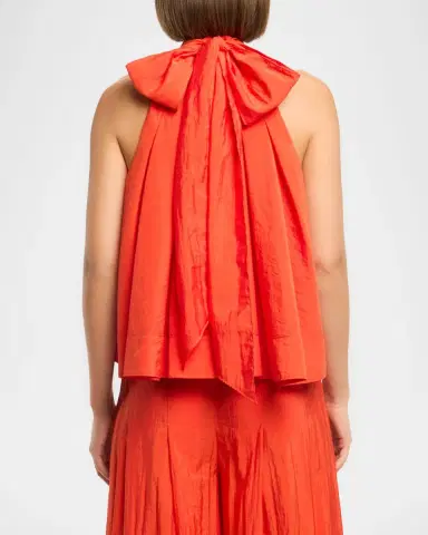 Cinq à Sept Jagger High-Neck Taffeta Blouse | Thumbnail 2 Cinq à Sept Jagger High-Neck Taffeta Blouse | Thumbnail 2