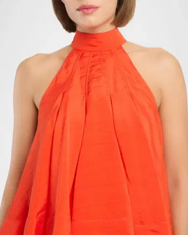 Cinq à Sept Jagger High-Neck Taffeta Blouse | Thumbnail 3 Cinq à Sept Jagger High-Neck Taffeta Blouse | Thumbnail 3
