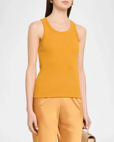 Vince Scoop-Neck Ribbed Tank Top | Thumbnail 4 Vince Scoop-Neck Ribbed Tank Top | Thumbnail 4