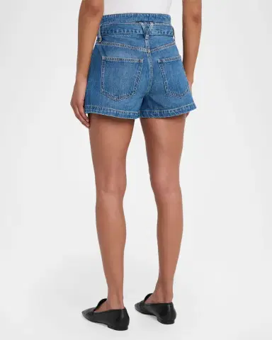 Veronica Beard Jaylen Belted Denim Shorts | Thumbnail 3 Veronica Beard Jaylen Belted Denim Shorts | Thumbnail 3