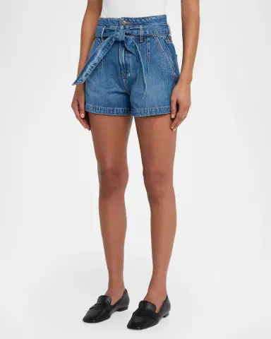 Veronica Beard Jaylen Belted Denim Shorts | Thumbnail 4 Veronica Beard Jaylen Belted Denim Shorts | Thumbnail 4
