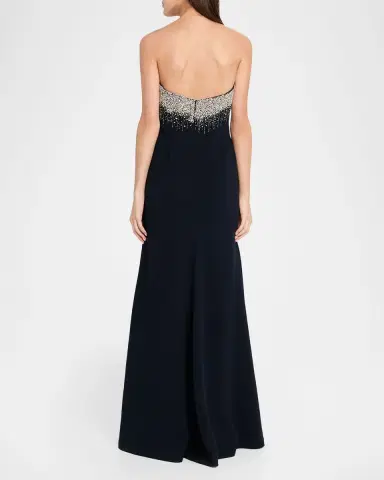 Naeem Khan Crystal Embroidered Strapless Trumpet Gown | Thumbnail 3 Naeem Khan Crystal Embroidered Strapless Trumpet Gown | Thumbnail 3