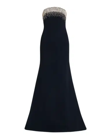 Naeem Khan Crystal Embroidered Strapless Trumpet Gown | Thumbnail 1 Naeem Khan Crystal Embroidered Strapless Trumpet Gown | Thumbnail 1