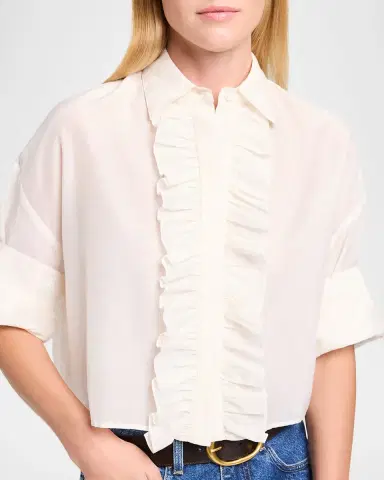 TWP Next Ex Cotton-Silk Ruffle Shirt | Thumbnail 5 TWP Next Ex Cotton-Silk Ruffle Shirt | Thumbnail 5