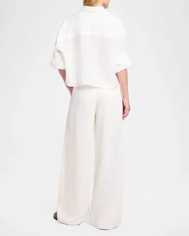 TWP Hudson St Pants in Coated Viscose Linen | Thumbnail 3 TWP Hudson St Pants in Coated Viscose Linen | Thumbnail 3