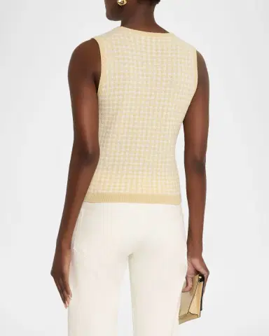 Vince Gingham Knit Tank Top | Thumbnail 3 Vince Gingham Knit Tank Top | Thumbnail 3