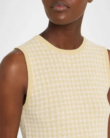 Vince Gingham Knit Tank Top | Thumbnail 5 Vince Gingham Knit Tank Top | Thumbnail 5