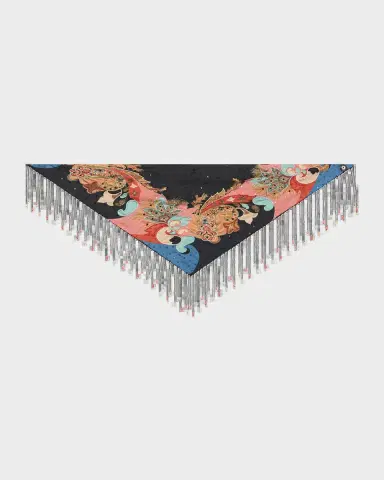 Etro Embroidered Paisley-Print Fringe Scarf | Thumbnail 2 Etro Embroidered Paisley-Print Fringe Scarf | Thumbnail 2