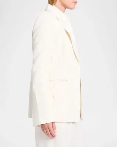TWP Her Fit Blazer in Coated Viscose Linen | Thumbnail 4 TWP Her Fit Blazer in Coated Viscose Linen | Thumbnail 4