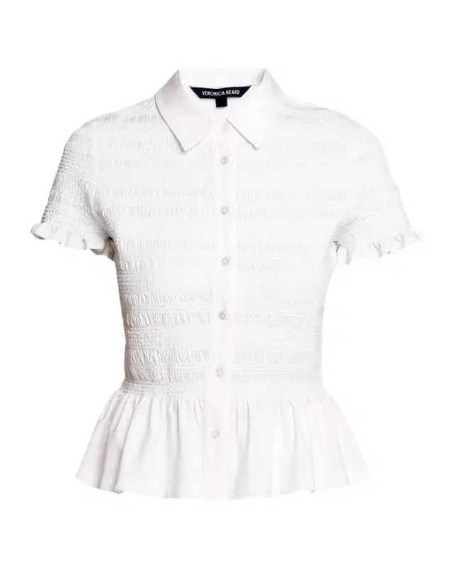 Ellisandra Smocked Short-Sleeve Top Ellisandra Smocked Short-Sleeve Top