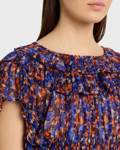 Ulla Johnson Athene Printed Silk Chiffon Top | Thumbnail 5 Ulla Johnson Athene Printed Silk Chiffon Top | Thumbnail 5