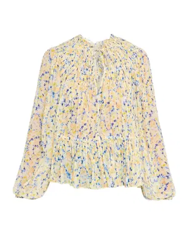Ulla Johnson Leandra Pleated Silk Chiffon Blouse | Thumbnail 1 Ulla Johnson Leandra Pleated Silk Chiffon Blouse | Thumbnail 1