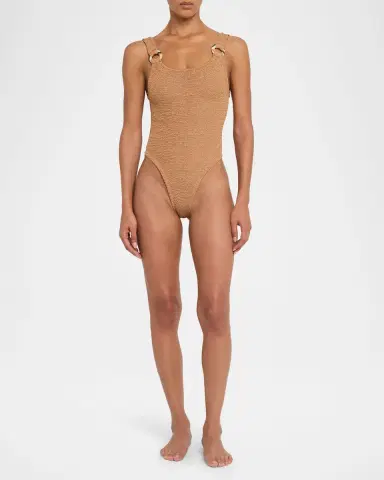Burberry x Hunza G Domino One-Piece Swimsuit | Thumbnail 2 Burberry x Hunza G Domino One-Piece Swimsuit | Thumbnail 2