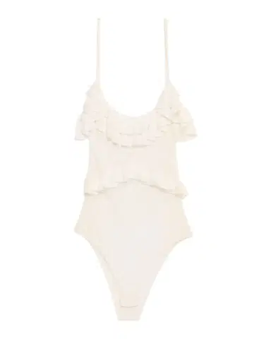 Ulla Johnson Bania Ruffled Pointelle Knit Bodysuit | Thumbnail 1 Ulla Johnson Bania Ruffled Pointelle Knit Bodysuit | Thumbnail 1