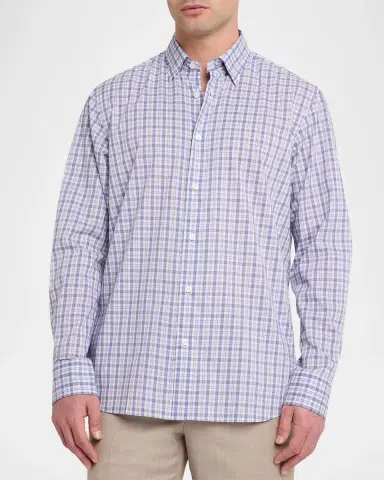 Brioni Men's Plaid Cotton Sport Shirt | Thumbnail 4 Brioni Men's Plaid Cotton Sport Shirt | Thumbnail 4