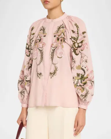 Kobi Halperin Heidi Sequin Floral-Print Blouse | Thumbnail 4 Kobi Halperin Heidi Sequin Floral-Print Blouse | Thumbnail 4
