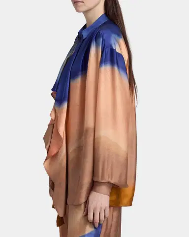 Ulla Johnson x Helen Frankenthaler Gesture Silk-Chiffon Ruffle Blouse | Thumbnail 7 Ulla Johnson x Helen Frankenthaler Gesture Silk-Chiffon Ruffle Blouse | Thumbnail 7