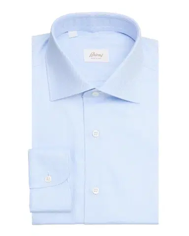 Brioni Men's Micro-Stripe Silk Dress Shirt | Thumbnail 3 Brioni Men's Micro-Stripe Silk Dress Shirt | Thumbnail 3