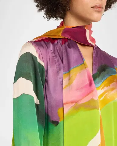 Ulla Johnson x Helen Frankenthaler Critique Silk Scarf Dress | Thumbnail 5 Ulla Johnson x Helen Frankenthaler Critique Silk Scarf Dress | Thumbnail 5