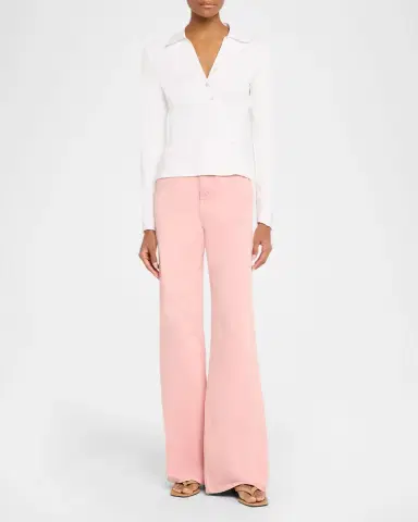 Veronica Beard Brenner Long-Sleeve Asymmetric Button Top | Thumbnail 2 Veronica Beard Brenner Long-Sleeve Asymmetric Button Top | Thumbnail 2