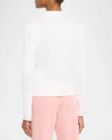 Veronica Beard Brenner Long-Sleeve Asymmetric Button Top | Thumbnail 3 Veronica Beard Brenner Long-Sleeve Asymmetric Button Top | Thumbnail 3