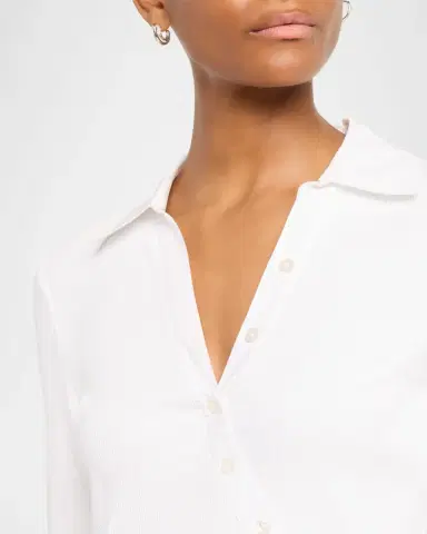 Veronica Beard Brenner Long-Sleeve Asymmetric Button Top | Thumbnail 5 Veronica Beard Brenner Long-Sleeve Asymmetric Button Top | Thumbnail 5