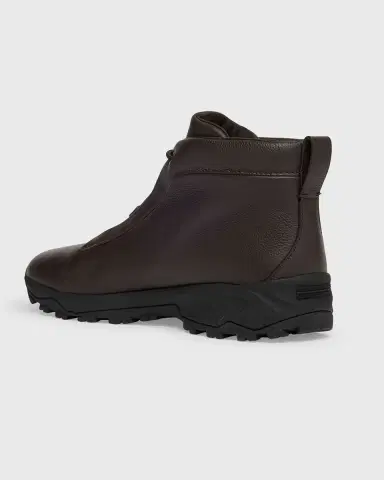 Zegna Men's Triple Stitch Vetta Grained Leather Sneaker Boots | Thumbnail 4 Zegna Men's Triple Stitch Vetta Grained Leather Sneaker Boots | Thumbnail 4