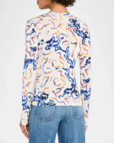 Ulla Johnson Neri Printed Long-Sleeve Top | Thumbnail 3 Ulla Johnson Neri Printed Long-Sleeve Top | Thumbnail 3