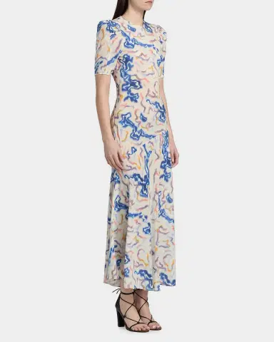 Ulla Johnson Samar Short-Sleeve Silk Dress | Thumbnail 7 Ulla Johnson Samar Short-Sleeve Silk Dress | Thumbnail 7
