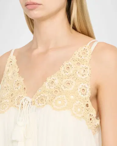 Ulla Johnson Zadie Crochet-Trim Gauze Midi Dress Coverup | Thumbnail 5 Ulla Johnson Zadie Crochet-Trim Gauze Midi Dress Coverup | Thumbnail 5