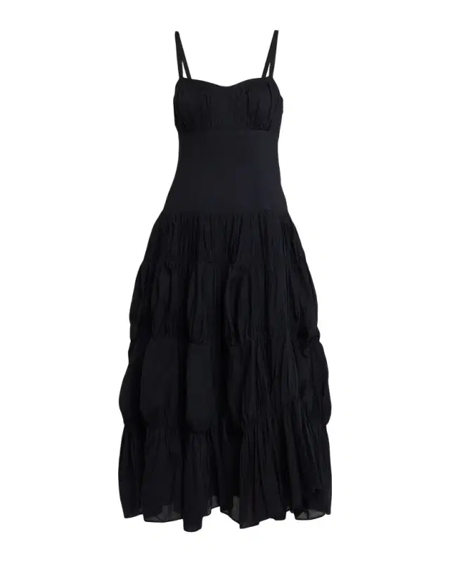 Emmalina Tiered Cotton Midi Dress Emmalina Tiered Cotton Midi Dress