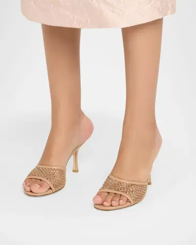 Stuart Weitzman 5mm Bareitall Mesh and Leather Sandals | Thumbnail 2 Stuart Weitzman 5mm Bareitall Mesh and Leather Sandals | Thumbnail 2