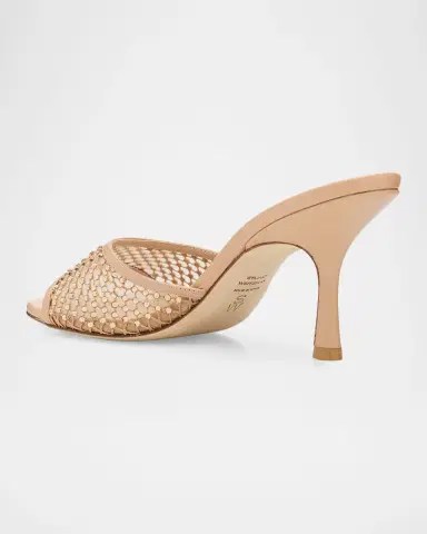 Stuart Weitzman 5mm Bareitall Mesh and Leather Sandals | Thumbnail 4 Stuart Weitzman 5mm Bareitall Mesh and Leather Sandals | Thumbnail 4