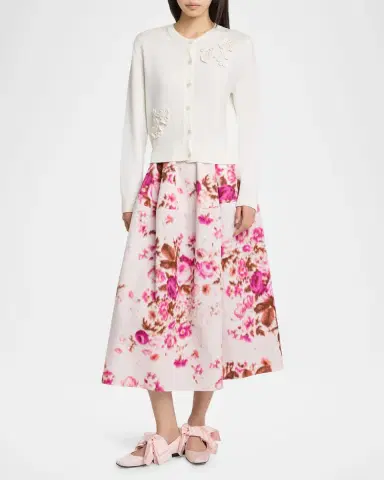 Erdem Floral Applique Wool Knit Cardigan | Thumbnail 2 Erdem Floral Applique Wool Knit Cardigan | Thumbnail 2