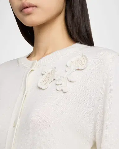 Erdem Floral Applique Wool Knit Cardigan | Thumbnail 5 Erdem Floral Applique Wool Knit Cardigan | Thumbnail 5