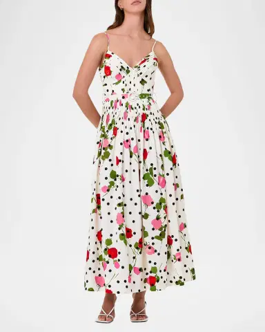 NICHOLAS Mireille Pintuck Floral-Print Maxi Dress | Thumbnail 4 NICHOLAS Mireille Pintuck Floral-Print Maxi Dress | Thumbnail 4