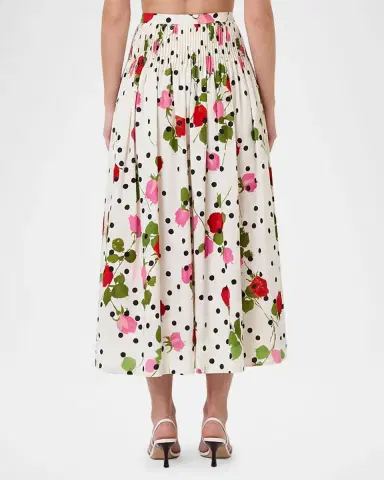 NICHOLAS Amabelle Pleated Floral-Print Midi Skirt | Thumbnail 3 NICHOLAS Amabelle Pleated Floral-Print Midi Skirt | Thumbnail 3