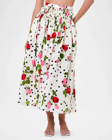 NICHOLAS Amabelle Pleated Floral-Print Midi Skirt | Thumbnail 4 NICHOLAS Amabelle Pleated Floral-Print Midi Skirt | Thumbnail 4
