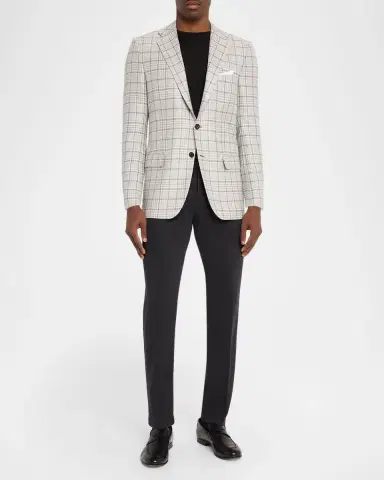 Kiton Men's Plaid Wool and Cashmere Sport Coat | Thumbnail 2 Kiton Men's Plaid Wool and Cashmere Sport Coat | Thumbnail 2