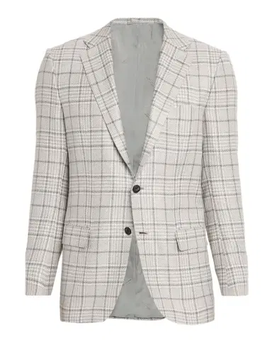 Kiton Men's Plaid Wool and Cashmere Sport Coat | Thumbnail 1 Kiton Men's Plaid Wool and Cashmere Sport Coat | Thumbnail 1