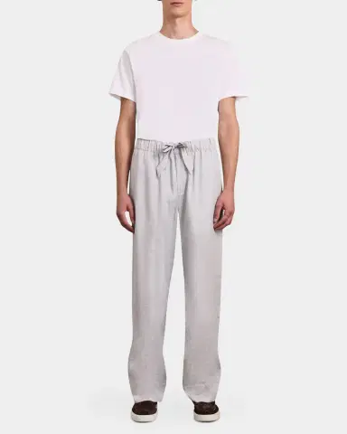 Frescobol Carioca Men 's Oscar Linen & Cotton Drawstring Trousers | Thumbnail 2 Frescobol Carioca Men 's Oscar Linen & Cotton Drawstring Trousers | Thumbnail 2