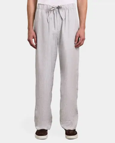 Frescobol Carioca Men 's Oscar Linen & Cotton Drawstring Trousers | Thumbnail 3 Frescobol Carioca Men 's Oscar Linen & Cotton Drawstring Trousers | Thumbnail 3