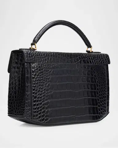 Toteme Box Croc-Embossed Leather Top-Handle Bag | Thumbnail 3 Toteme Box Croc-Embossed Leather Top-Handle Bag | Thumbnail 3