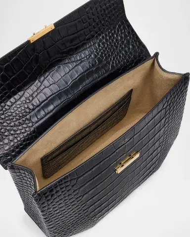 Toteme Box Croc-Embossed Leather Top-Handle Bag | Thumbnail 4 Toteme Box Croc-Embossed Leather Top-Handle Bag | Thumbnail 4