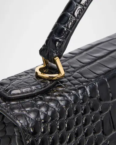 Toteme Box Croc-Embossed Leather Top-Handle Bag | Thumbnail 6 Toteme Box Croc-Embossed Leather Top-Handle Bag | Thumbnail 6
